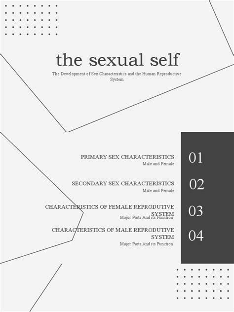 The Sexual Self The Development Of Sex Characteristics And The Human Reproductive System Pdf