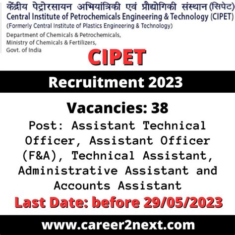 Cipet Recruitment Supervisory And Non Supervisory Posts