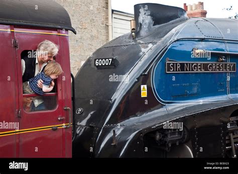 Sir Nigel Gresley Steam Engine At Levisham Station North York Moors