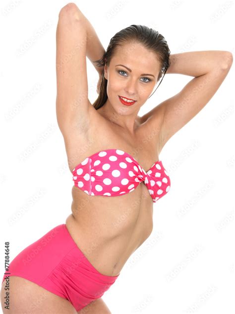Attractive Sexy Woman Pin Up Model In A Bikini Stock Photo Adobe Stock