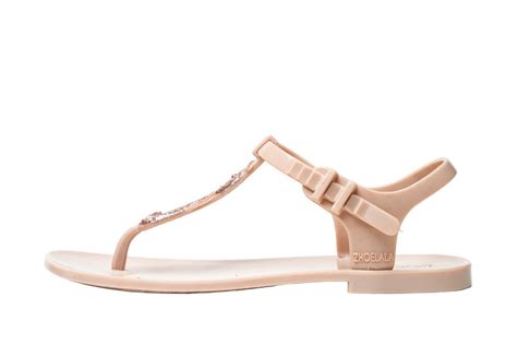 Sandales Lagoon Or Rosé Pailleté et Nude Shoela