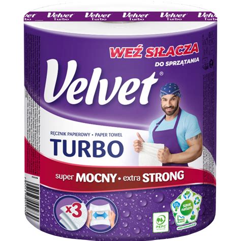 Ręcznik papierowy Velvet TURBO Super mocny rolka ściereczki wydajny