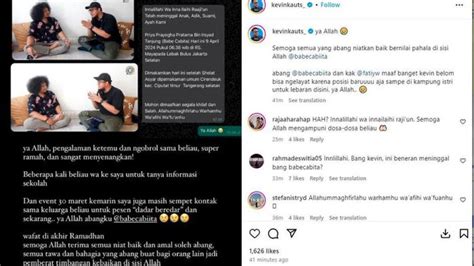 Unggahan Terakhir Babe Cabita Sebelum Meninggal Ucap Maaf Bak Pertanda