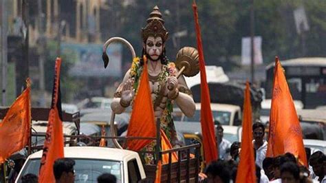 Hanuman Janmotsav Shobha Yatra दिल्ली के जहांगीरपुरी में हनुमान