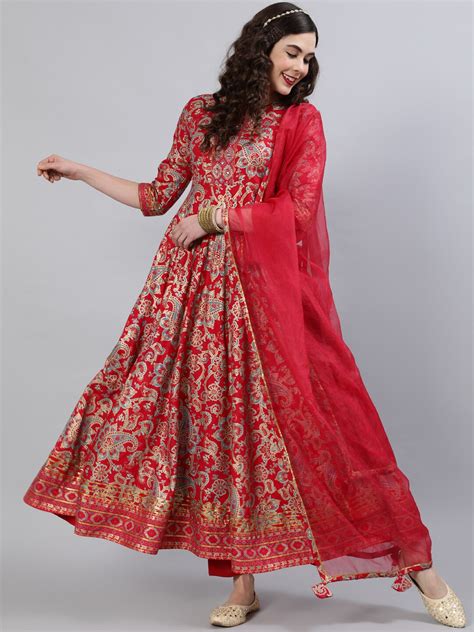 Buy Indie Closet Paisley Printed Anarkali Empire Kurta Kurtas For