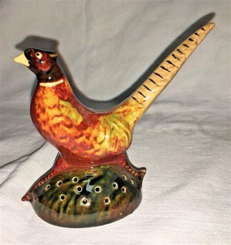 Vtg Rosemeade Pheasant Hors Doeuvre Pick Holder Figurine North Dakota