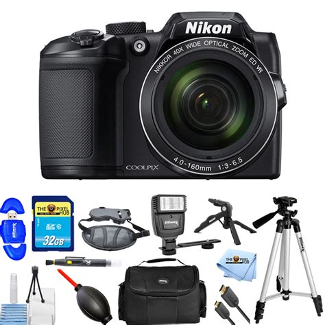 Nikon Coolpix B500 Digital Camera Black 26506 Pro Bundle With 32gb Sd