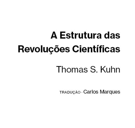 Pdf A Estrutura Das Revoluções Científicas By Thomas S Kuhn Ebook