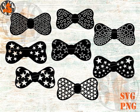 Bow Tie Svg Png Bundle Files For Cricut Bowtie Stars Svg Etsy Australia