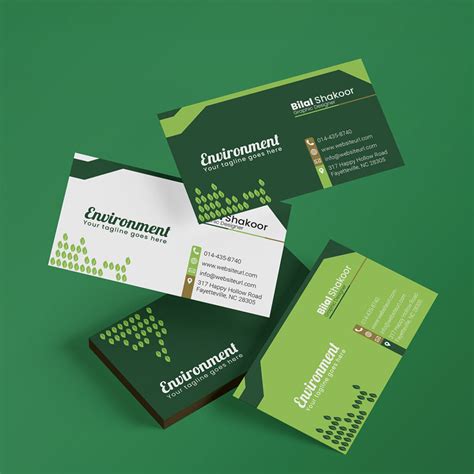 Green Business Card In 3 Colors MasterBundles