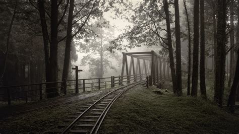 Wallpaper 1920x1080 Px Architecture Bridge Fence Forest Grass