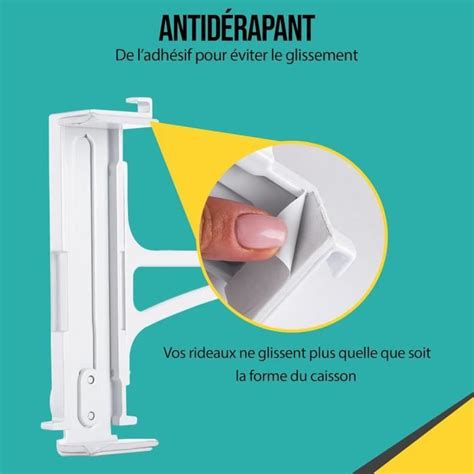 Welowelo Support Tringle Rideaux Sans Per Age Pour Coffres De Volet