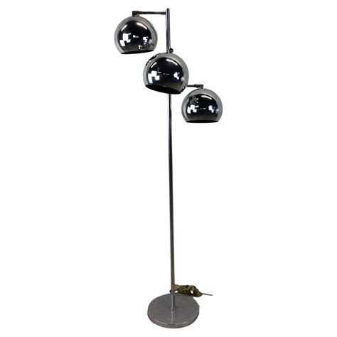 Mid Century Modern Chrome Floor Lamp With 3 Globes Sonneman For Sale At 1stdibs