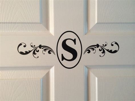 Monogram Door Decal Personalized Vinyl Lettering by DMTGraphix