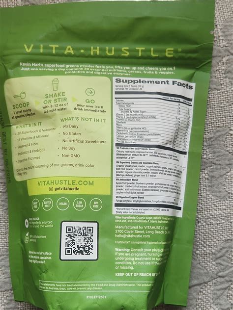 Vita Hustle One Superfood Greens Mixed Berry Exp 825 Brand New Ebay