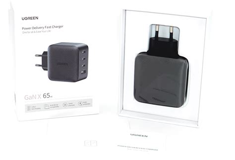 Компактное зарядное устройство Ugreen GaN 65 Вт (PD USB-A/3×USB-C) для ...