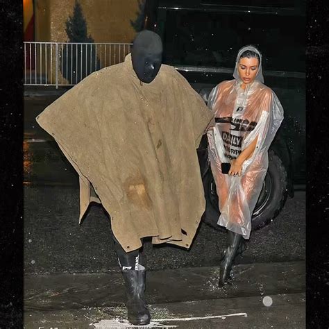 Bianca Censori Goes Naked Under Sheer Raincoat For Outing With Kanye West Hot Gossip