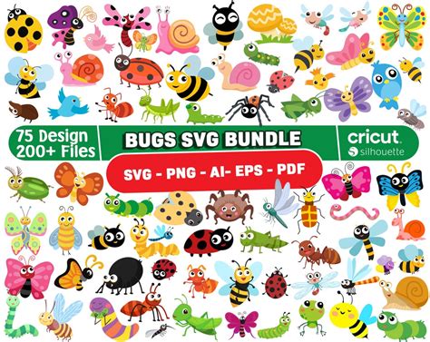 Bugs Svg Bundle Svg For Cricut Bugs Clipart Bugs Png Bug Etsy