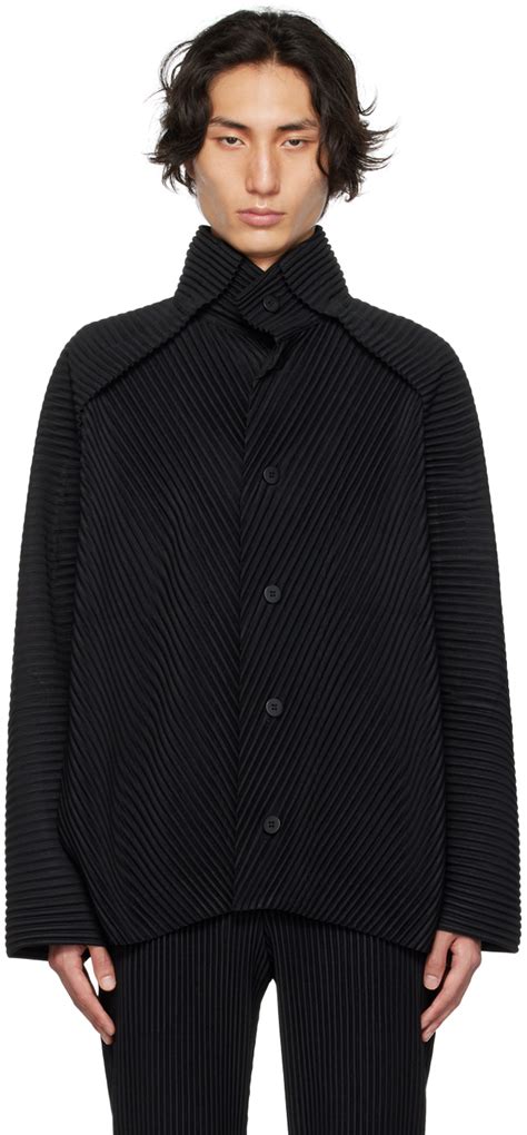 Homme Pliss Issey Miyake Black Monthly Color July Jacket Homme Plisse