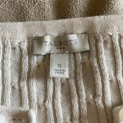 Talbots Women S Cream Cardigan Depop