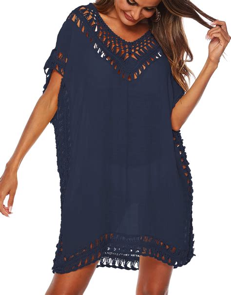 Alsol Lamesa Beach Coverup Women Dress Hollow Out Plus Size Swimwear Bikini Swimsuit Cover Ups