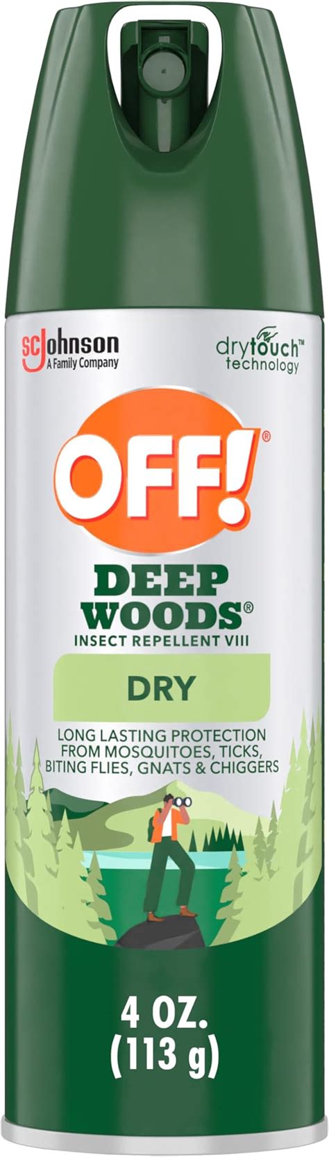 Off Deep Woods Insect Repellent Aerosol Dry Non Greasy Formula Bug Spray With