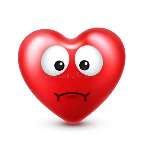 Emojivector Van Hartsmiley Voor Valentijnskaartendag Grappig Rood