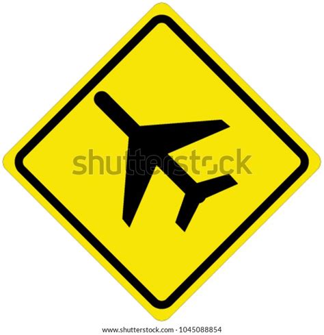 Beware Low Flying Aircraft Warning Sign Stock Vector Royalty Free