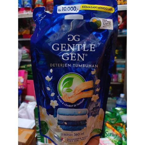 Jual Gentle Gen Deterjen Cair 360ml Refill Shopee Indonesia