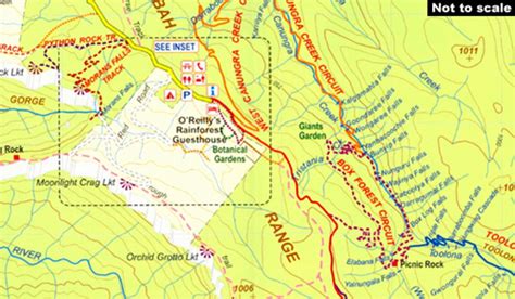 Lamington National Park Map