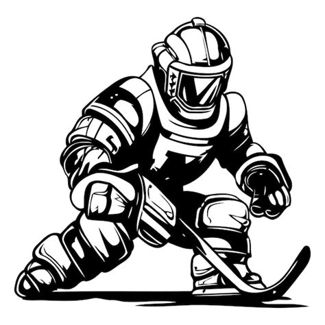 Premium Vector Ice Hockey Player Vector Illustration Of Ice Hockey