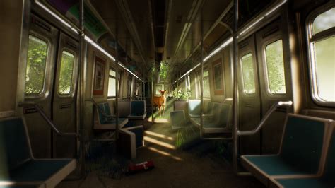 Artstation City Subway Train Relighting Differents Cluts