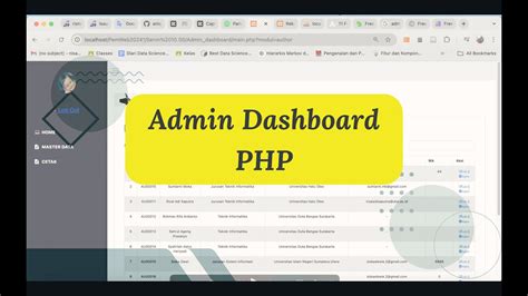 membuat admin dashboard php native admin lte youtube