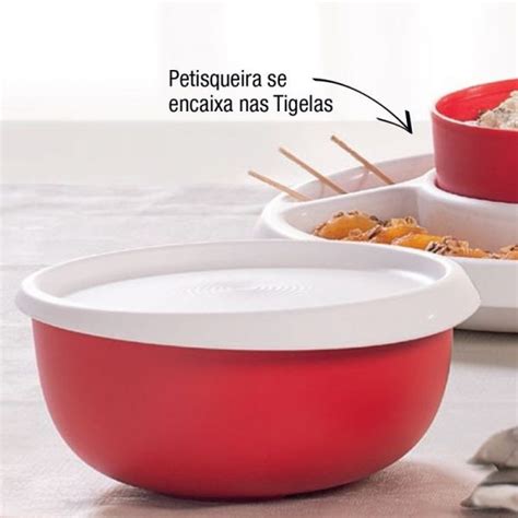 TUPPERWARE TIGELA TOQUE MÁGICO VERMELHA 550ML Loja TupperwareMagia