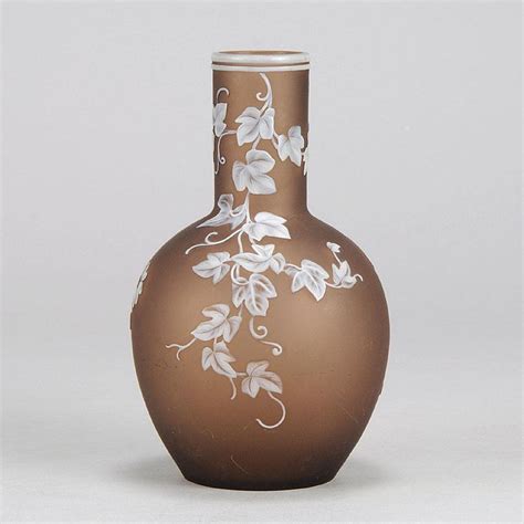 English Cameo Glass Flower Vase By Thomas Webb At 1stdibs