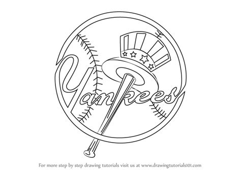 learn   draw  york yankees logo mlb step  step drawing
