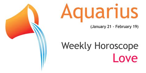 Aquarius Weekly Love Horoscope