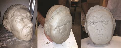 This clay sculpture fell perfectly flat on its face, and looks pissed ...