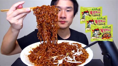 Mukbang Black Bean Noodles With Cheese Youtube