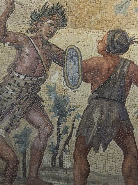 Roman Mosaic Pavement Depicting The Struggle Between Dionysus And The