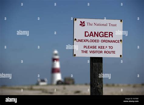 Danger Sign Warning Unexploded Ordnance Hi Res Stock Photography And