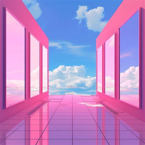 Premium Photo | Colorful Vaporwave Mall Aesthetic Digital Screen Panel ...