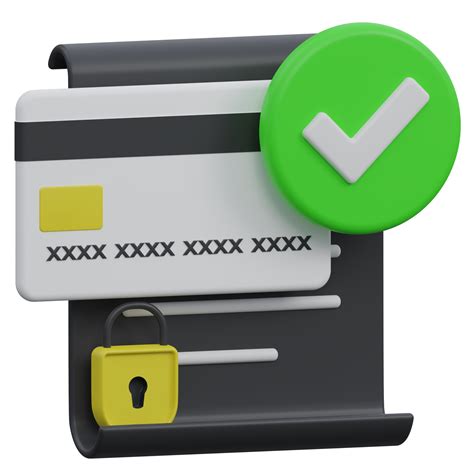 Credit Card Payment Security D Render Icon Illustration With