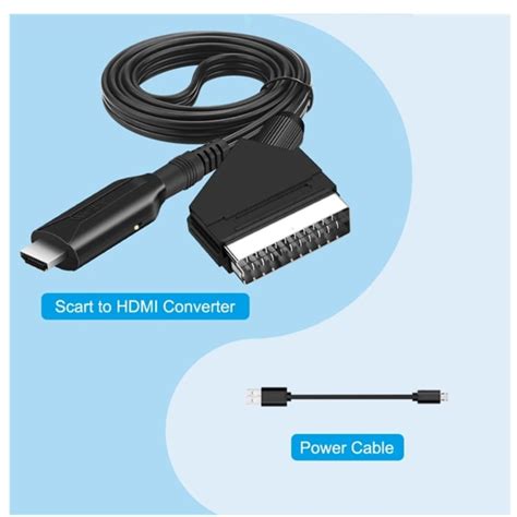 Scart Til Hdmi Konverterkabel P P Med Usb Kabler Scart I Fyndiq