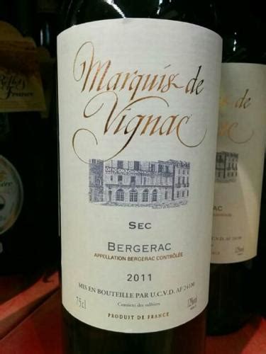 Marquis De Vignac Bergerac Sec Vivino Us