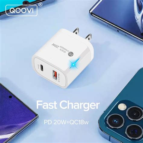 Qoovi Pd W Usb Type C Charger Adaptor Qc Fast Charging For Huawei