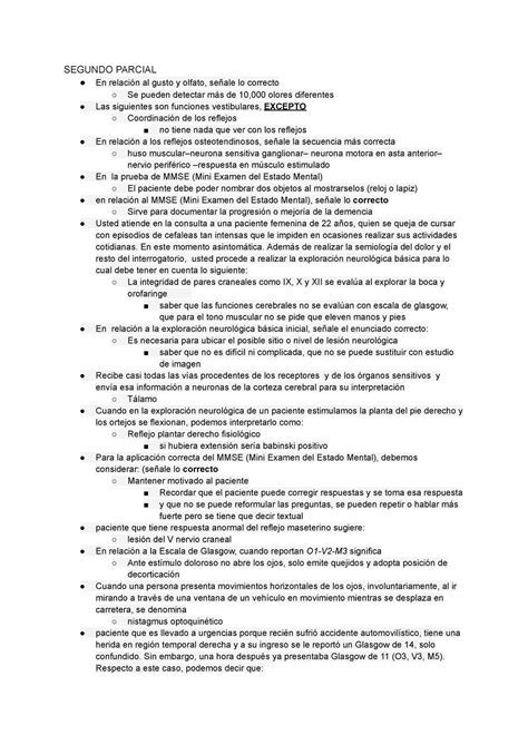 Lab de fisio II Examen segundo parcial SEGUNDO PARCIAL En relación