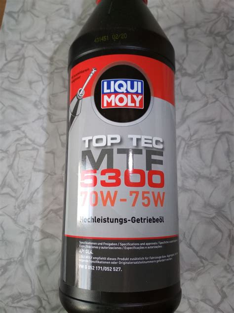 Трансмиссионное масло LIQUI MOLY Top Tec MTF 5300 70W-75W, 1 л 21359 ...