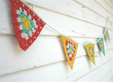 Crochet Garland Triangle Crochet Bunting Granny By Knotageek