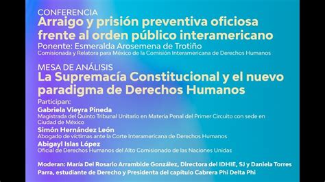 Arraigo Y Prisión Preventiva Oficiosa Frente Al Orden Público